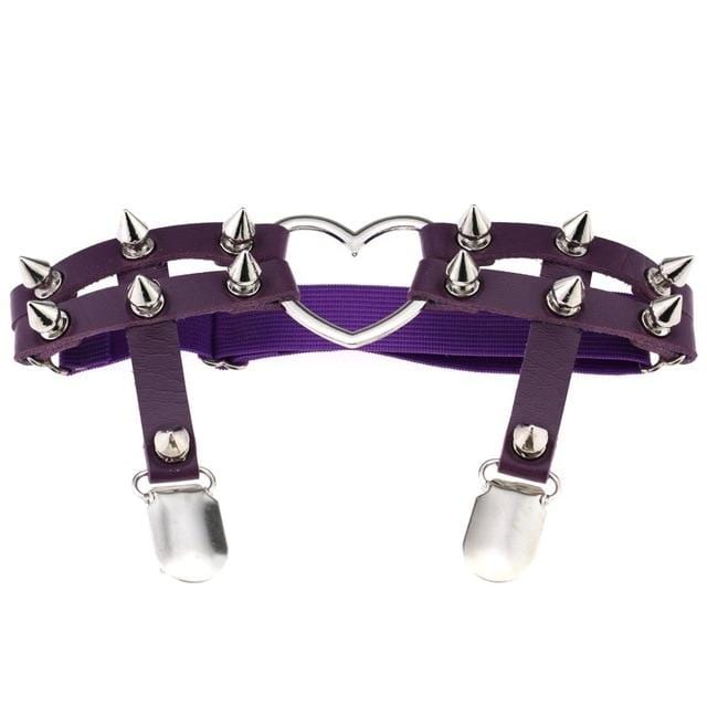 Female Studded Bondage Garter Belt, gallery view 10