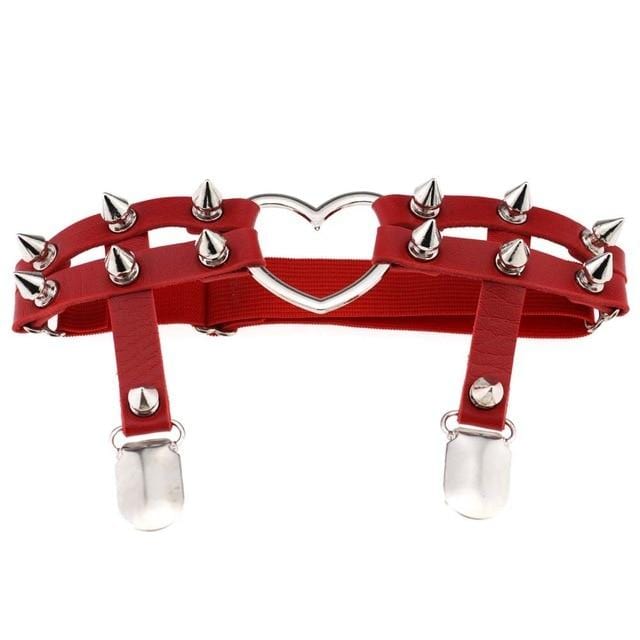 Female Studded Bondage Garter Belt, gallery view 5