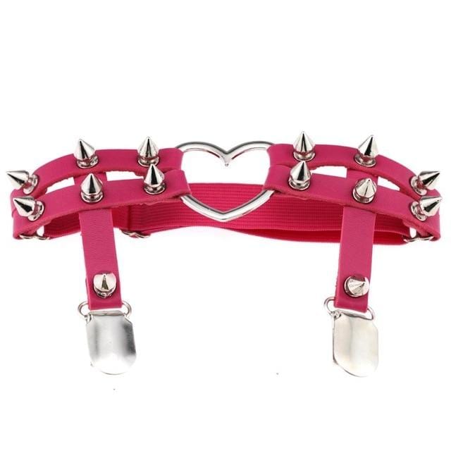 Female Studded Bondage Garter Belt, gallery view 3