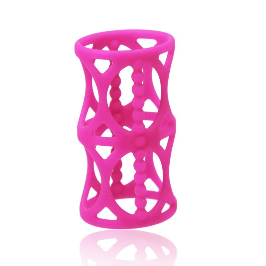 Erection Aid Pink Latex Cock Ring BDSM, gallery view 3