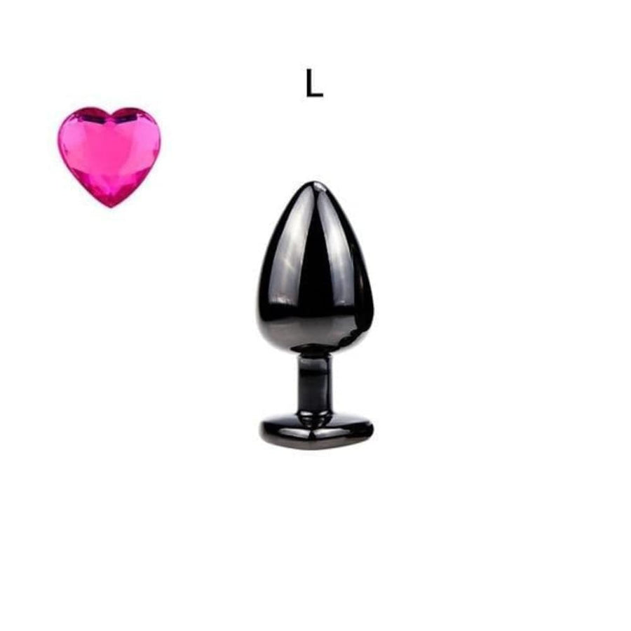 Black Metal 3-Piece Butt Plug Kit BDSM, gallery view 4