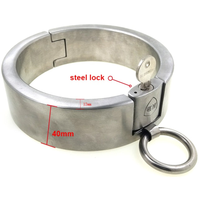 Submissive Slave Collar with Padlock, gallery view 8
