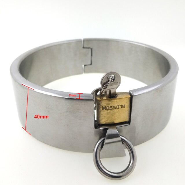 Submissive Slave Collar with Padlock, gallery view 9