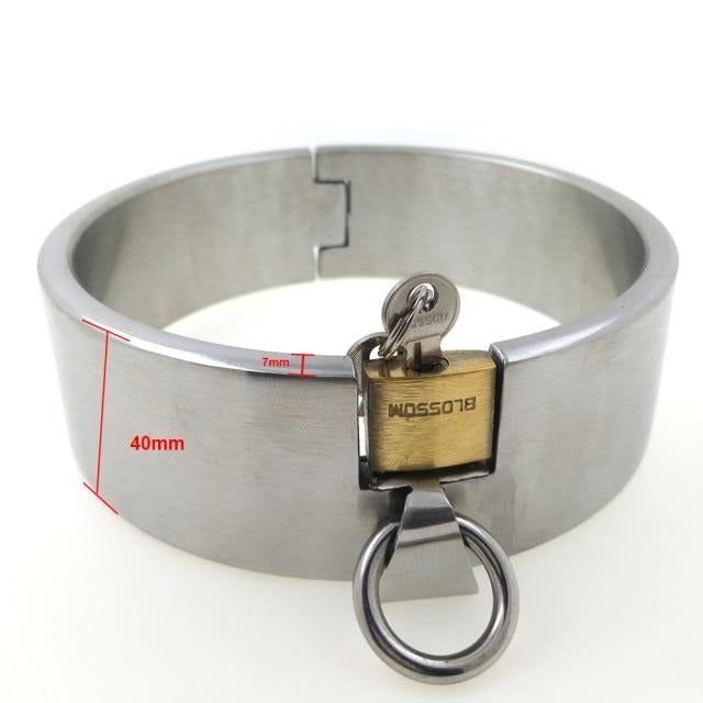 Submissive Slave Collar with Padlock, gallery view 6