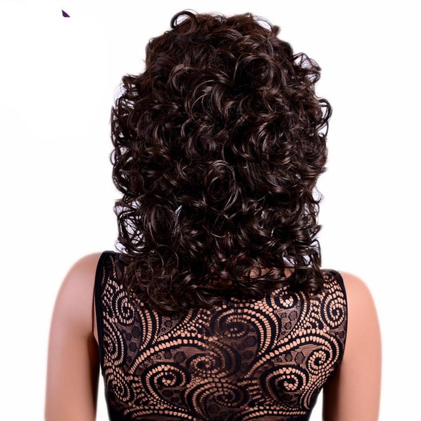 16 Inches Medium Curly Wig with Bangs, gallery view 3