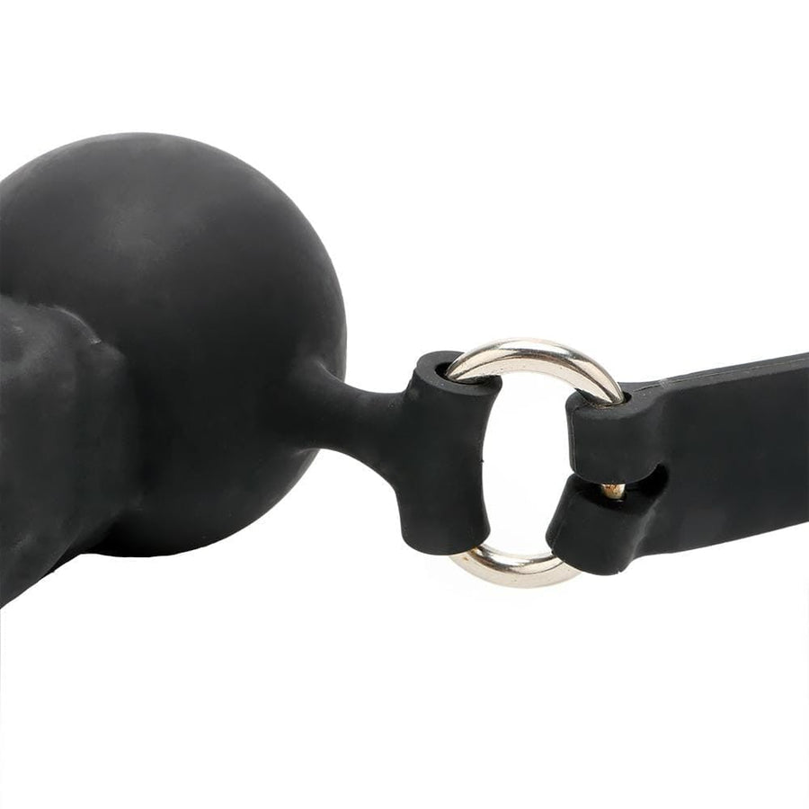 Lockable Black Penis Ball Gag BDSM, gallery view 3