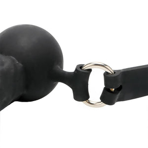 Lockable Black Penis Ball Gag BDSM