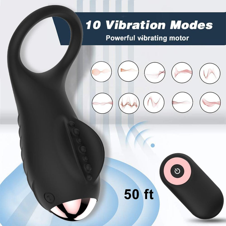 Rechargeable 10-Speed Wireless Cock Ring BDSM, gallery view 3