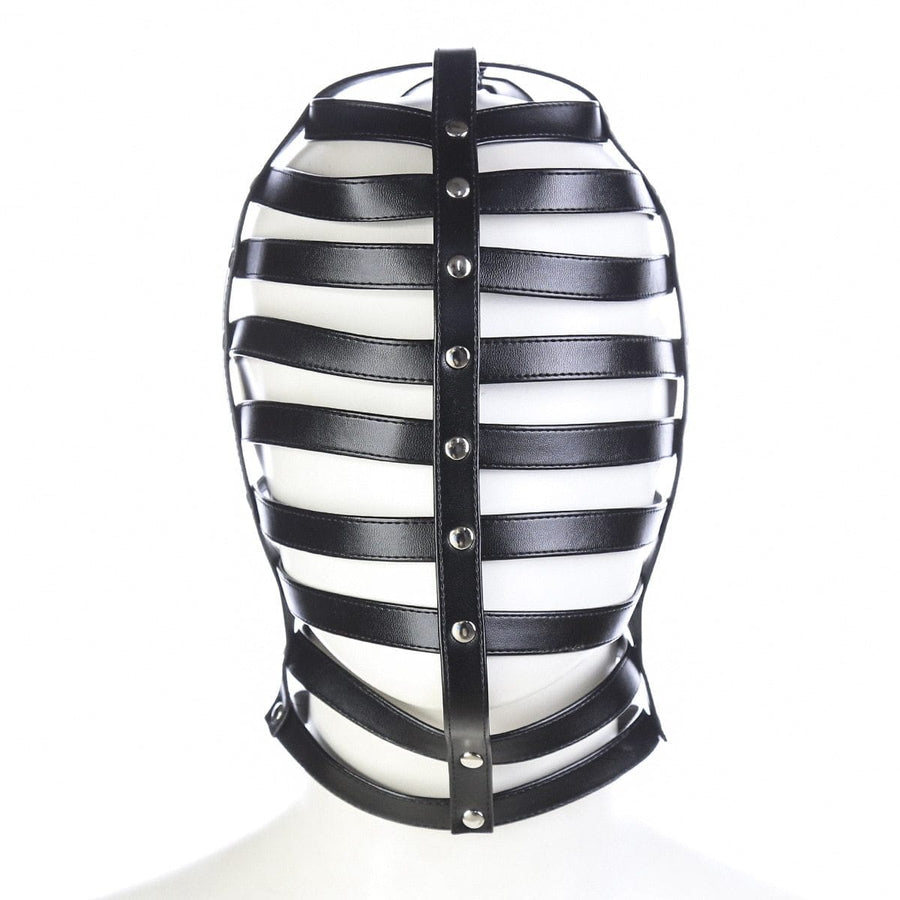 Leather Bondage Restraint Mask BDSM product view