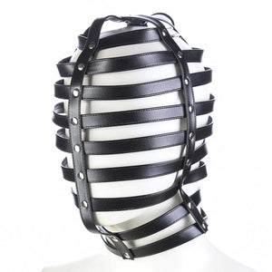 Leather Bondage Restraint Mask BDSM