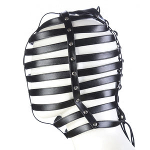 Leather Bondage Restraint Mask BDSM