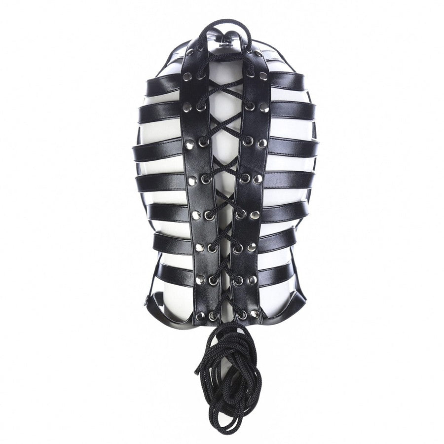 Leather Bondage Restraint Mask BDSM, gallery view 5