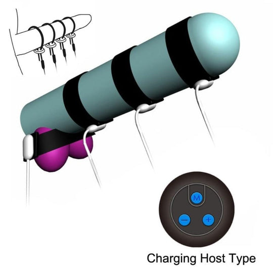 Rechargeable Shock Therapy Medical Penis Rings BDSM product view