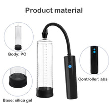 Load image into Gallery viewer, USB Rechargeable Electric Penis Pump BDSM
