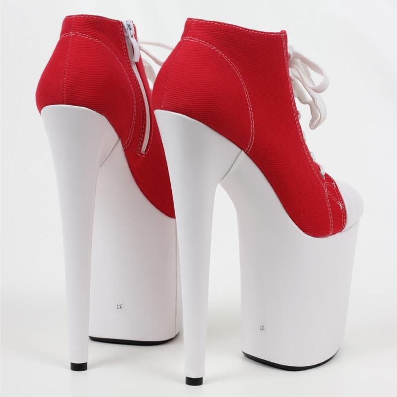 Olivia Red Canvas Sneaker Heels, gallery view 2