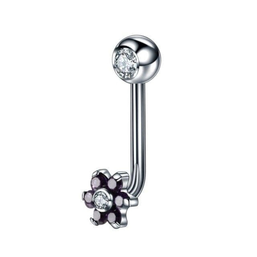 Flower Power Vertical Clit Hood Piercing Jewellery BDSM, gallery view 2