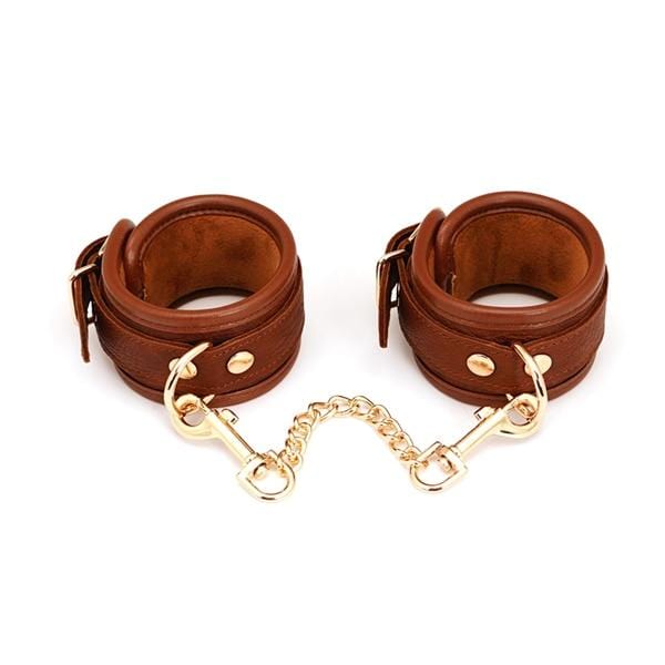 Brown Vintage Leather Wrist Cuffs, gallery view 2