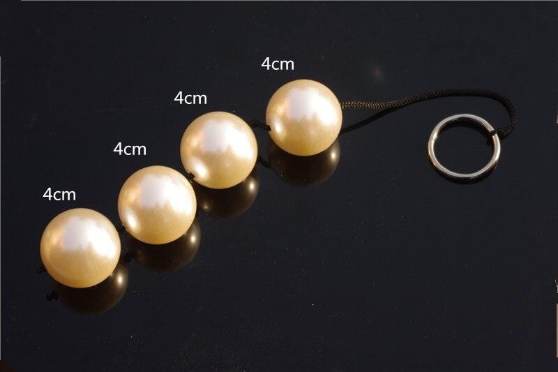Gold Rear Entry Play Anal Beads, gallery view 3