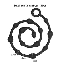 Lade das Bild in den Galerie-Viewer, Superlange schwarze Rangy-Analkugeln
