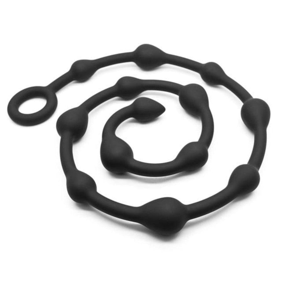 Super Long Black Rangy Anal Beads product view