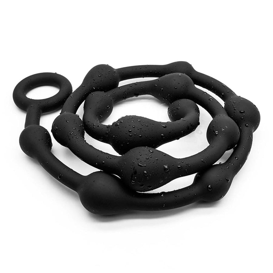 Super Long Black Rangy Anal Beads, gallery view 2
