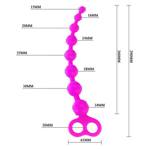 Rosa Analperlen mit abgestufter Progression