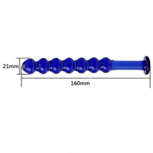 Load image into Gallery viewer, Blue Smooth Penetration Anal Beads
