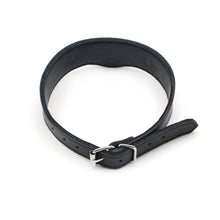 Charger l&#39;image dans la galerie, Collier BDSM en cuir noir pour chaton
