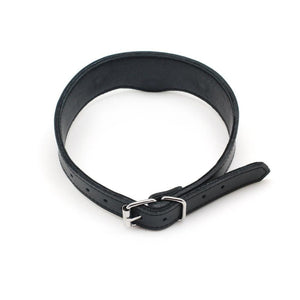 Collier BDSM en cuir noir pour chaton