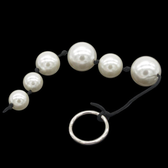 Pearl Glossy Anal Beads product view