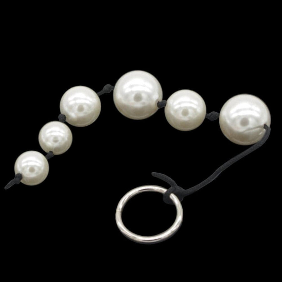Pearl Glossy Anal Beads product view