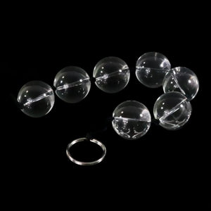 Boules anales transparentes en verre Orbs