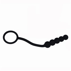 Black Sustained Pleasure Anal Beads for Guys