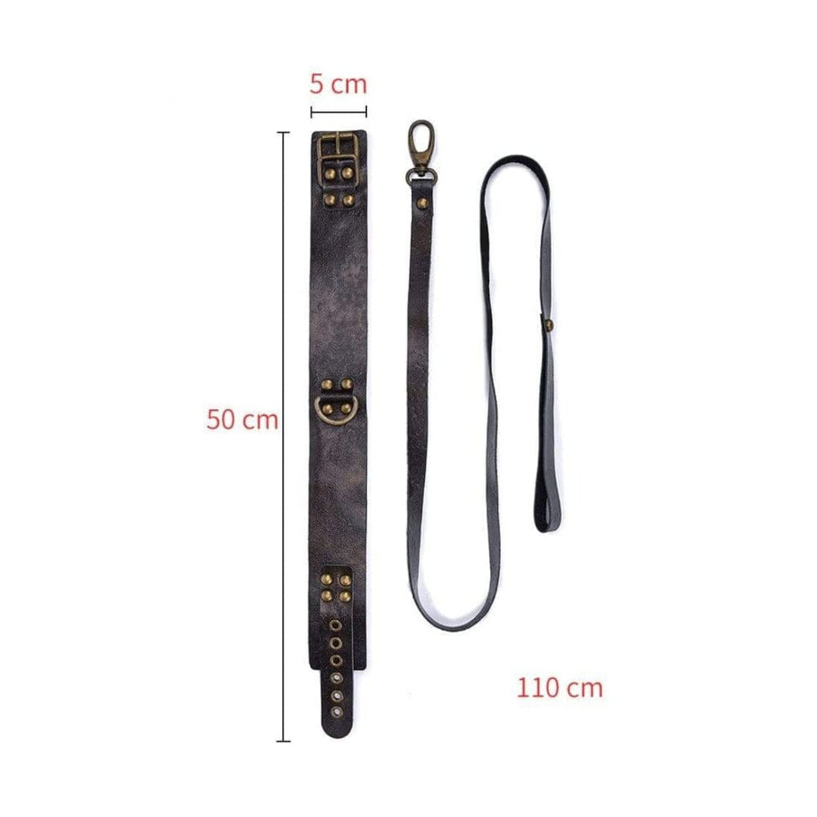 Genuine Vintage Leather BDSM Collar, gallery view 8