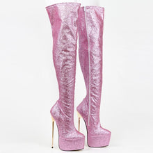 Load image into Gallery viewer, 8 Inches Sissy Pink Round Toe Boots
