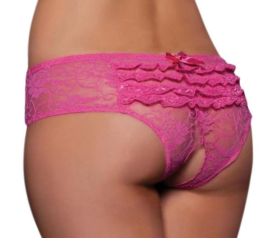 "Sissy Lucy" Crotchless Ruffle Panties product view