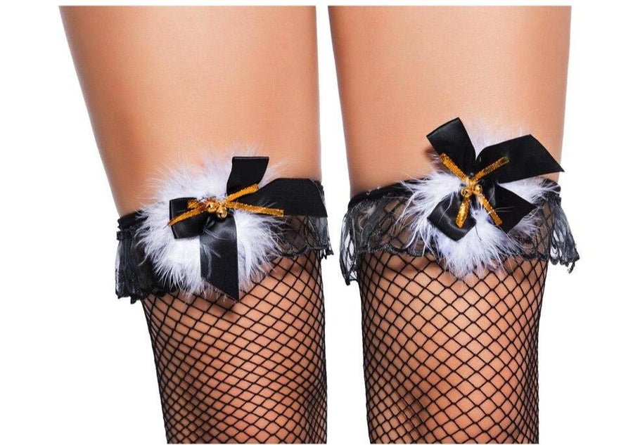 Sexy Black Fishnet Thigh Highs, gallery view 3