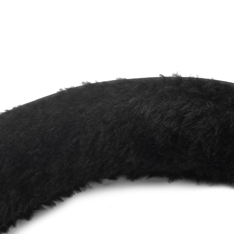 Leather Plush Collar And Leash, gallery view 6