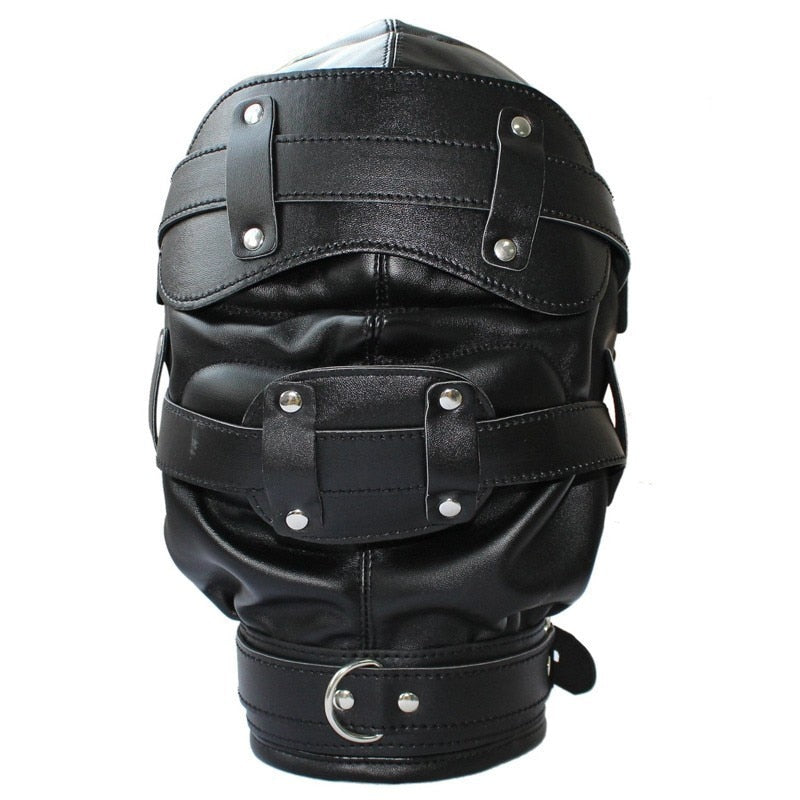 Leather Hood With Dildo Gag BDSM, gallery view 2