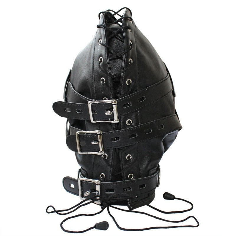 Leather Hood With Dildo Gag BDSM, gallery view 3