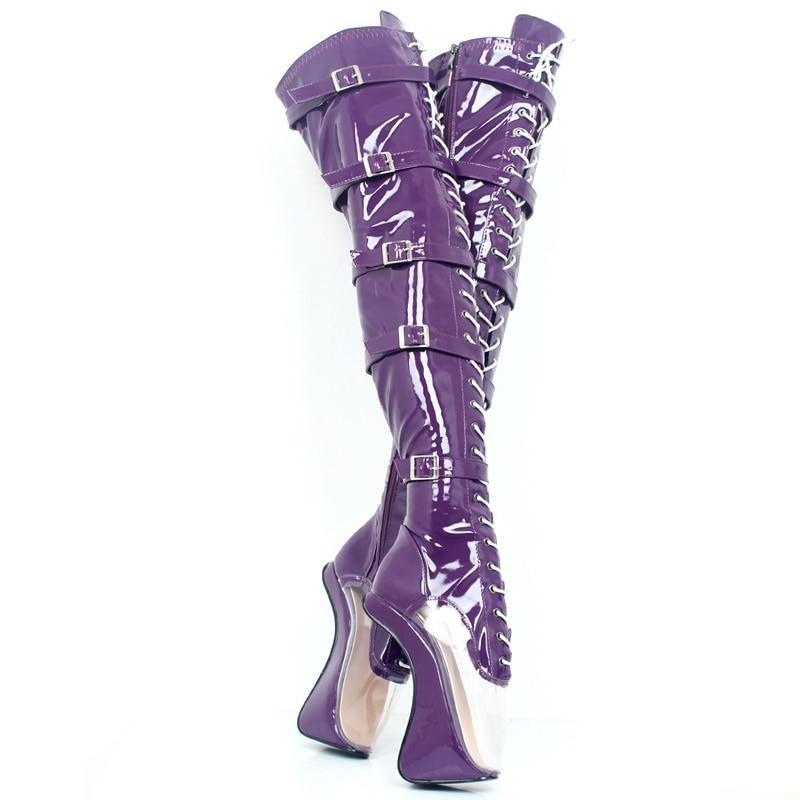 7 Inches Hoof Heelless Ballet Boots, gallery view 2