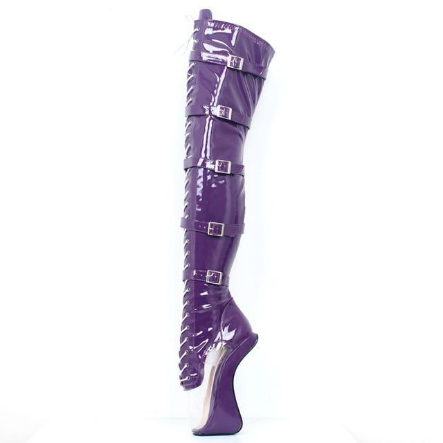 7 Inches Hoof Heelless Ballet Boots, gallery view 3