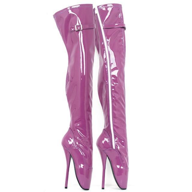 7 Inches High Pointed Toe Ballet Boots, gallery view 2