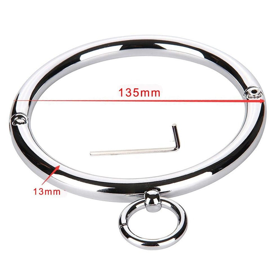 Stainless Steel Lockable Slave Collar BDSM, gallery view 3