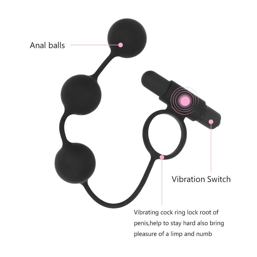 10-Speed Foreplay Ally Vibrating Sex Beads, gallery view 3