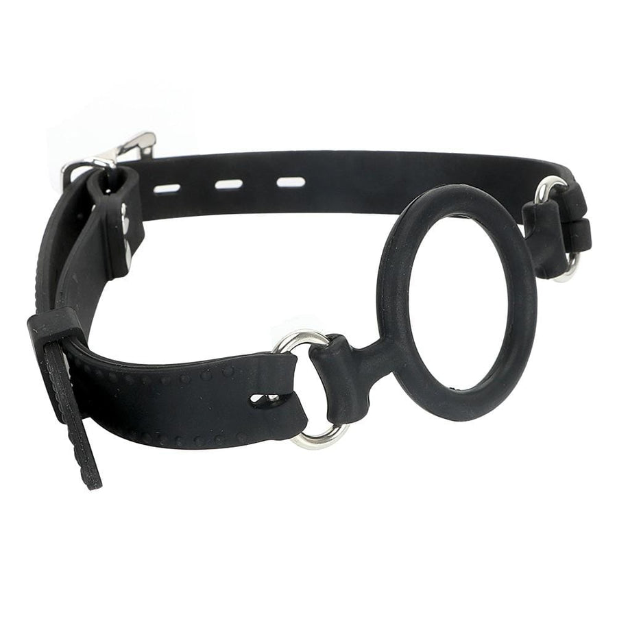 Black Silicone Ring Gag BDSM, gallery view 2