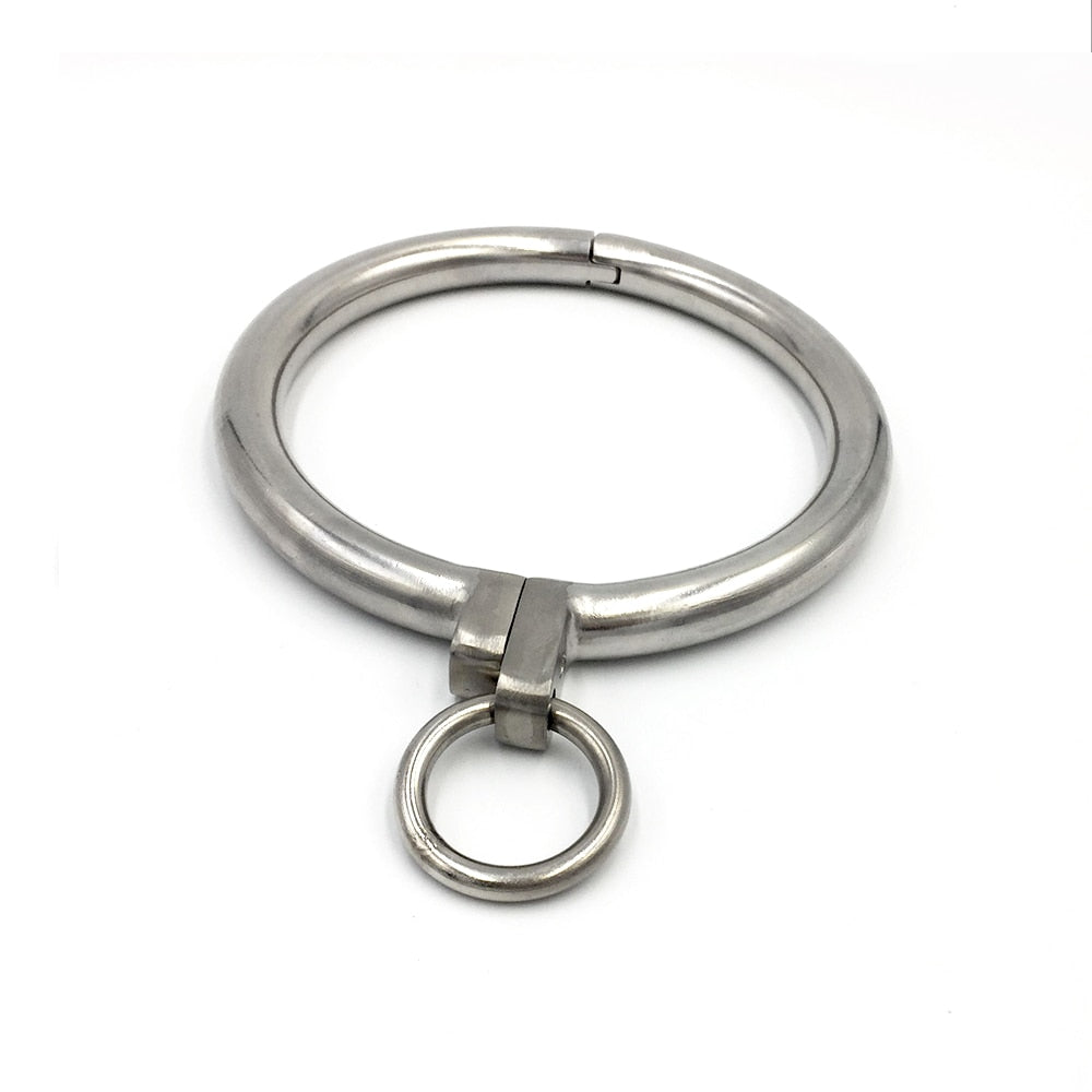 Edelstahl BDSM Halsband mit Ring BDSM