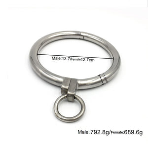 Edelstahl BDSM Halsband mit Ring BDSM