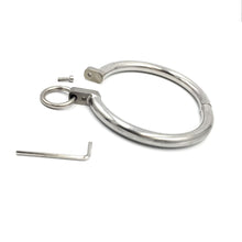 Lade das Bild in den Galerie-Viewer, Edelstahl BDSM Halsband mit Ring BDSM
