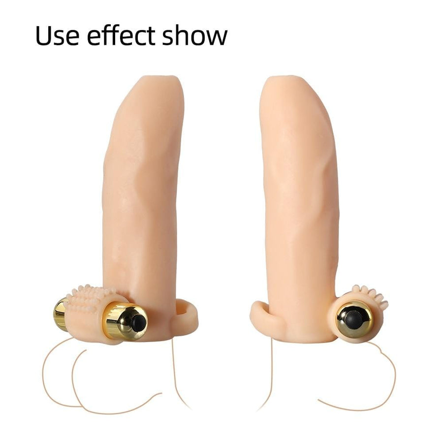 Uncircumcised Vibrating Cock Sleeve Stimulator BDSM, gallery view 7
